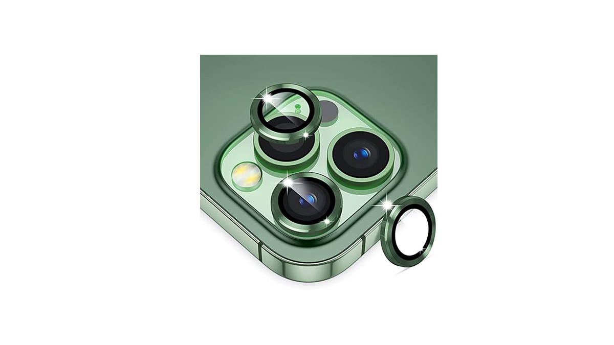 Spigen iPhone 13 Pro/13 Pro Max კამერის დამცავი ბრონი მწვანე (9156)