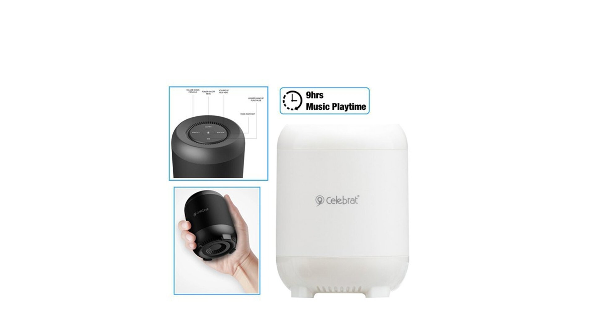 Celebrat FLY-3 Bluetooth Speaker თეთრი