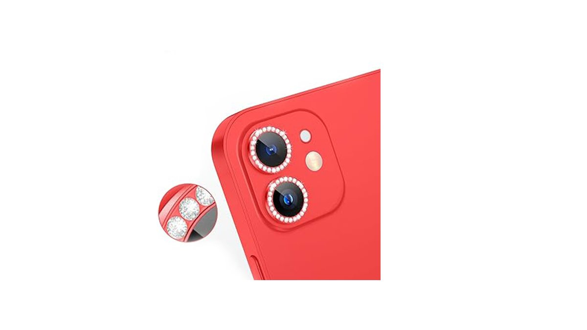 Spigen iPhone 12/12 Mini/11 კამერის დამცავი ბრონი წითელი (9163)