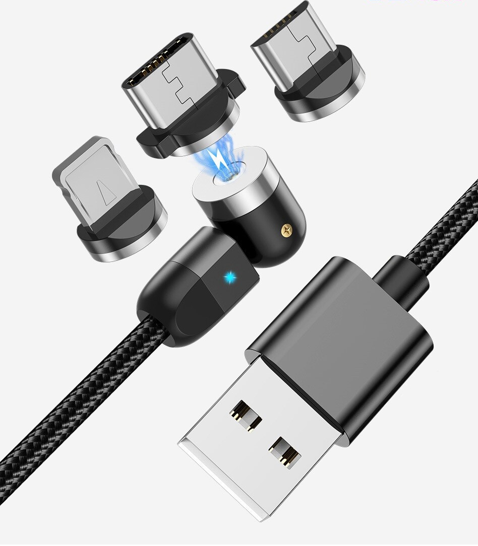 360° Magnetic 3in1 USB Cable