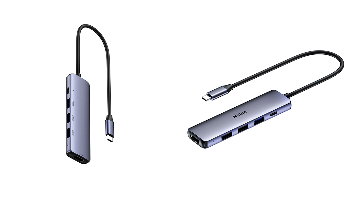 Netac WF13 5in1 გადამყვანი ჰაბი USB-C to USB 3.0/2.0+PD+HDMI 4K