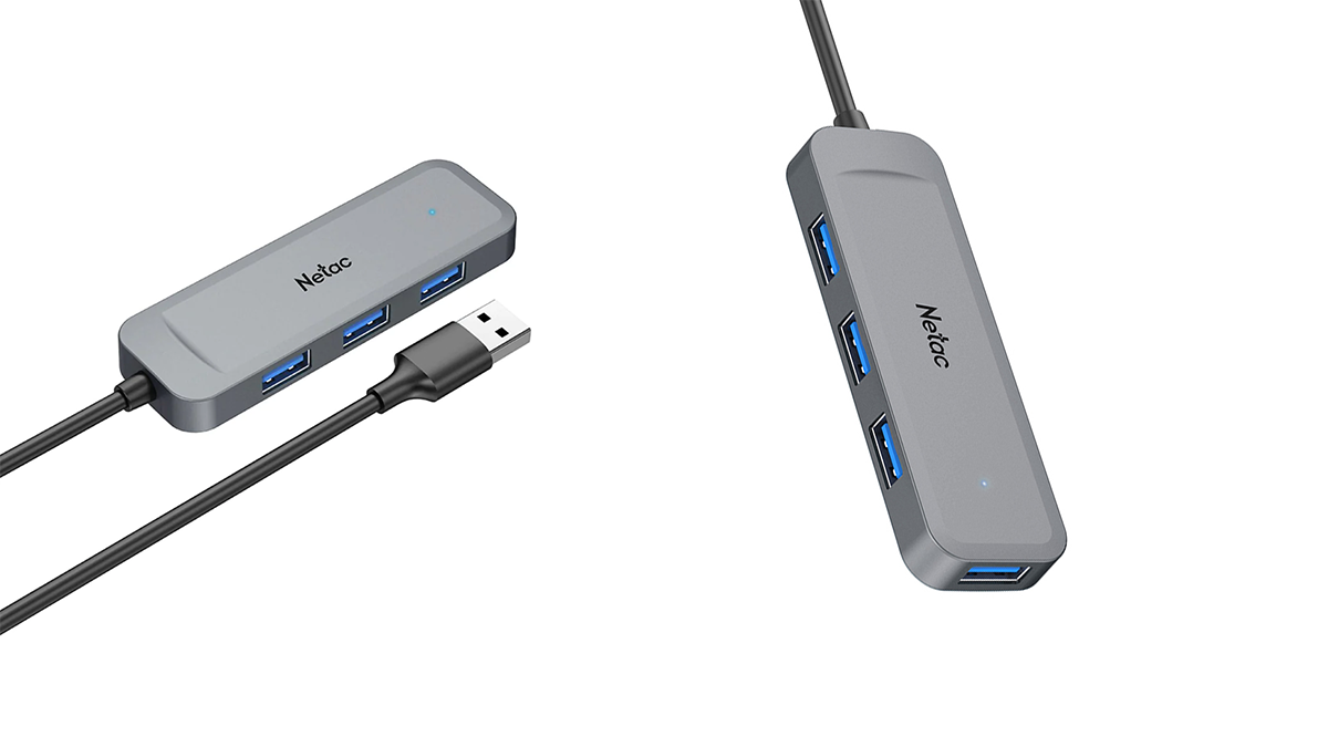Netac WF11 გადამყვანი ჰაბი 4in1 USB Hub USB-A to USB3.0