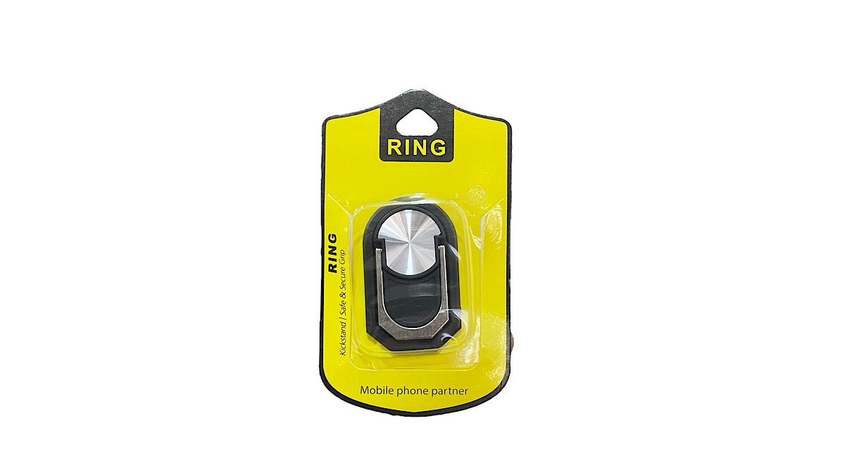 UNIPHA mobile ring Holder  მობილურის ბეჭედი & მანქანის სამაგრი შავი