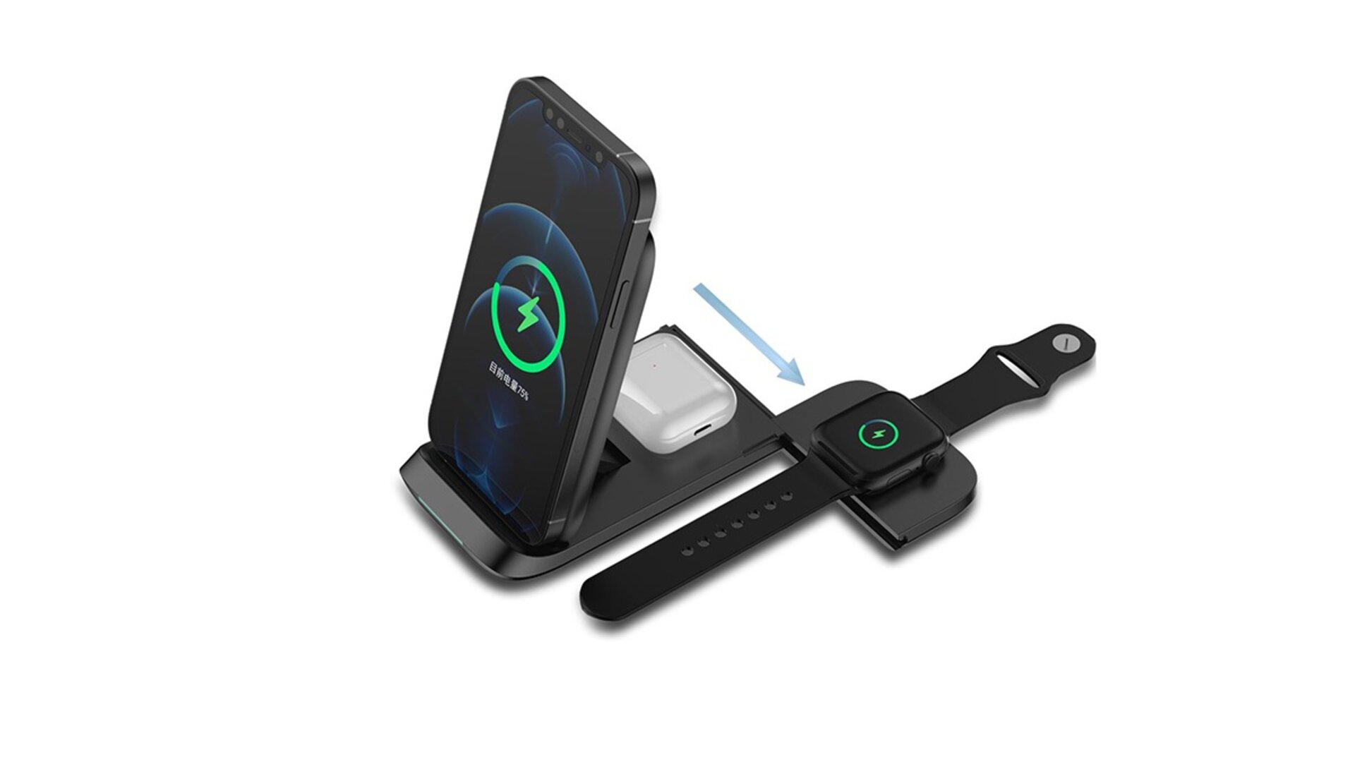 3in1 fast wireless charger (15W)